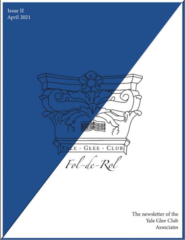 Cover image of Yale Glee Club Folderol newsletter, Issue 2, April 2021